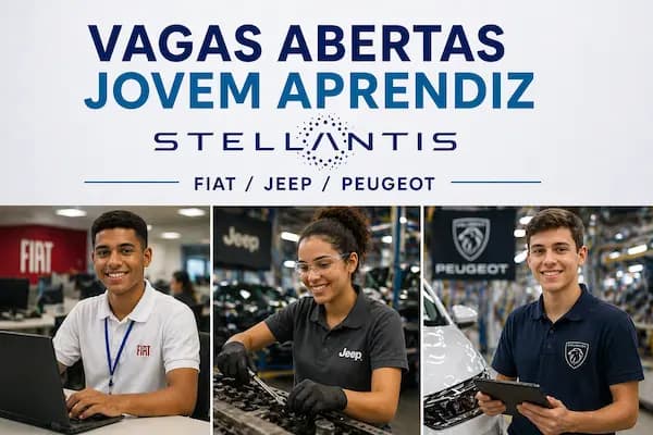 Vagas Abertas Jovem Aprendiz Stellantis (FiatJeepPeugeot)