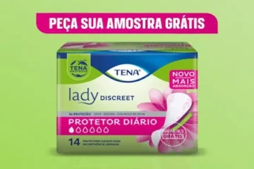 amostras TENA fraldas e absorventes
