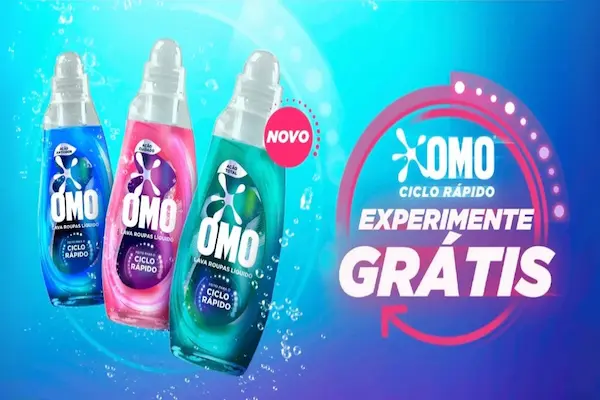 OMO ciclo rápido amostra grátis