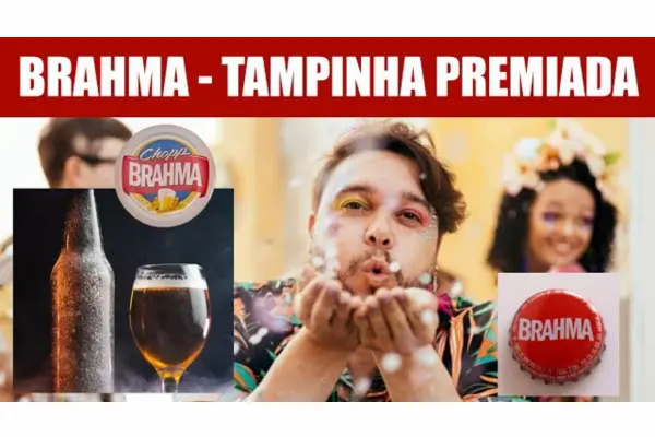 promoção Ambev tampinhas Brahma brinde